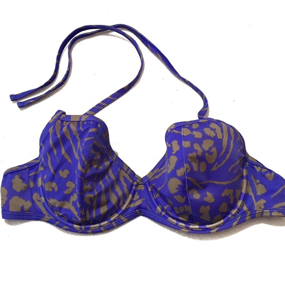 Victoria’s Secret Bikini Top 38D Blue Olive Green